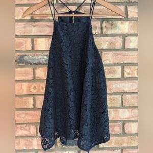 Abercrombie & Fitch Lace Tank, Navy Blue, S